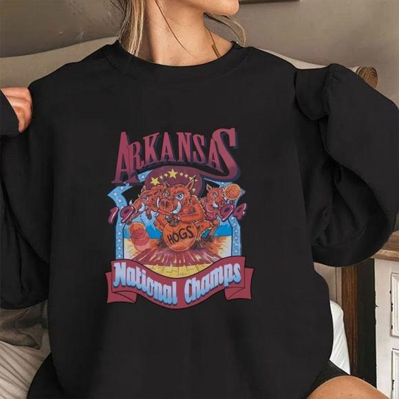 Tops - Razorbacks Final Four Champions 1994 Hogs Arkansas Black Sweatshirt